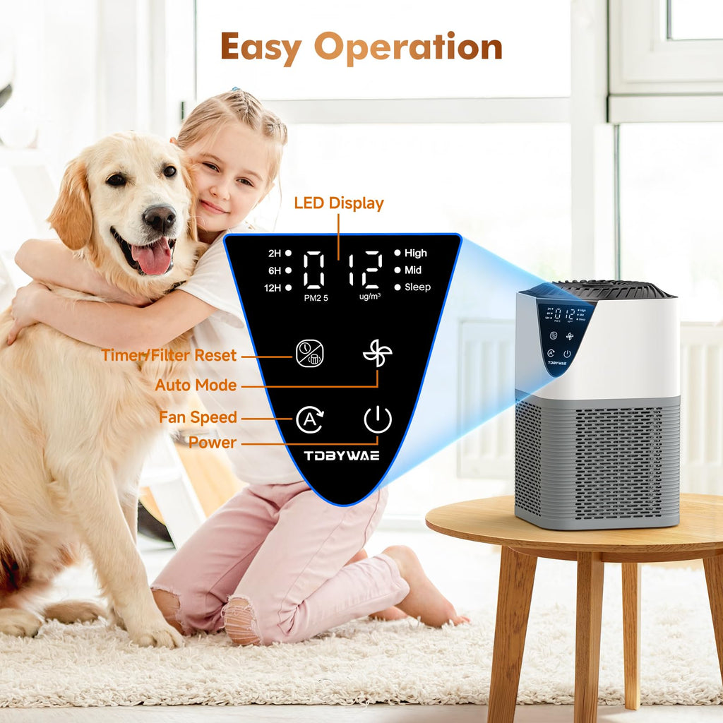 Air Purifiers for Home, H13 HEPA Filter, 25dB Quiet with Fragrance Diffuser