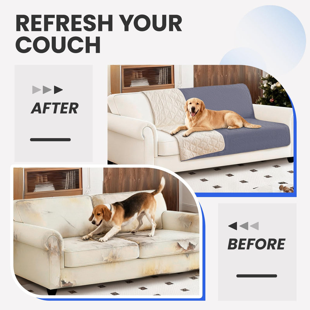 CYCMACO Waterproof Dog Bed Cover Pet Blanket, Soft Couch Cover for Dogs Washable, Non-Slip Dog Blanket Protect Furniture Couch Sofa Car for Puppy Large Dogs Cat (30x70 Inch, Grey Blue)