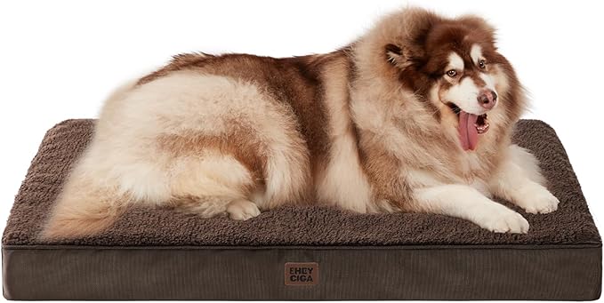 EHEYCIGA Orthopedic Dog Bed Extra Large with Removable Washable Cover, 41IN — 47*29*3.5 inches