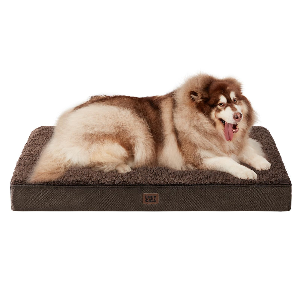 EHEYCIGA Orthopedic Dog Bed Large with Removable Washable Cover, 47IN Beige