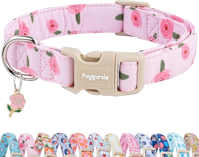 Faygarsle Blueberry Pattern Dog Collar for for Summer Small Medium Large Dogs Light Blue, M
