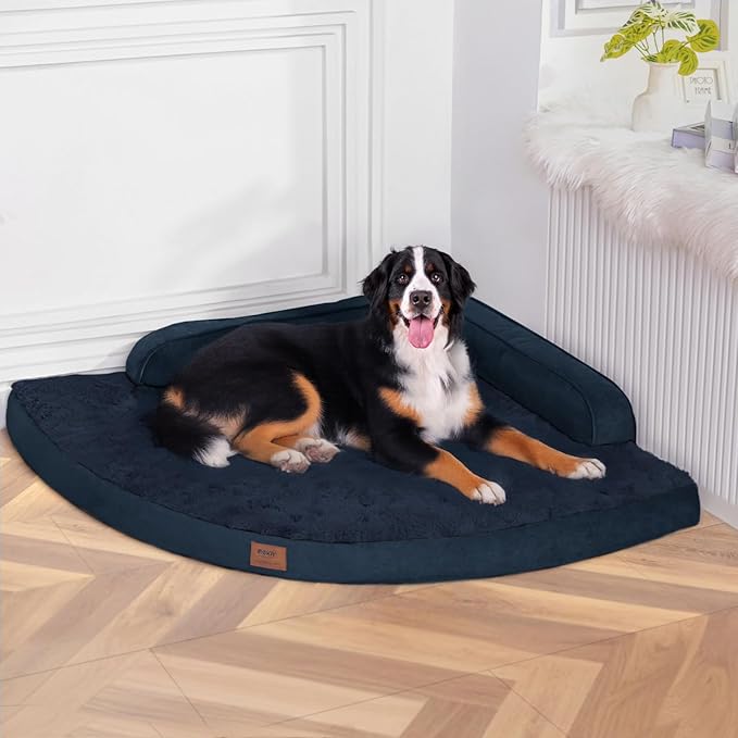 MEKIY Orthopedic Waterproof Dog Bed with Sides for Large Medium Dogs
