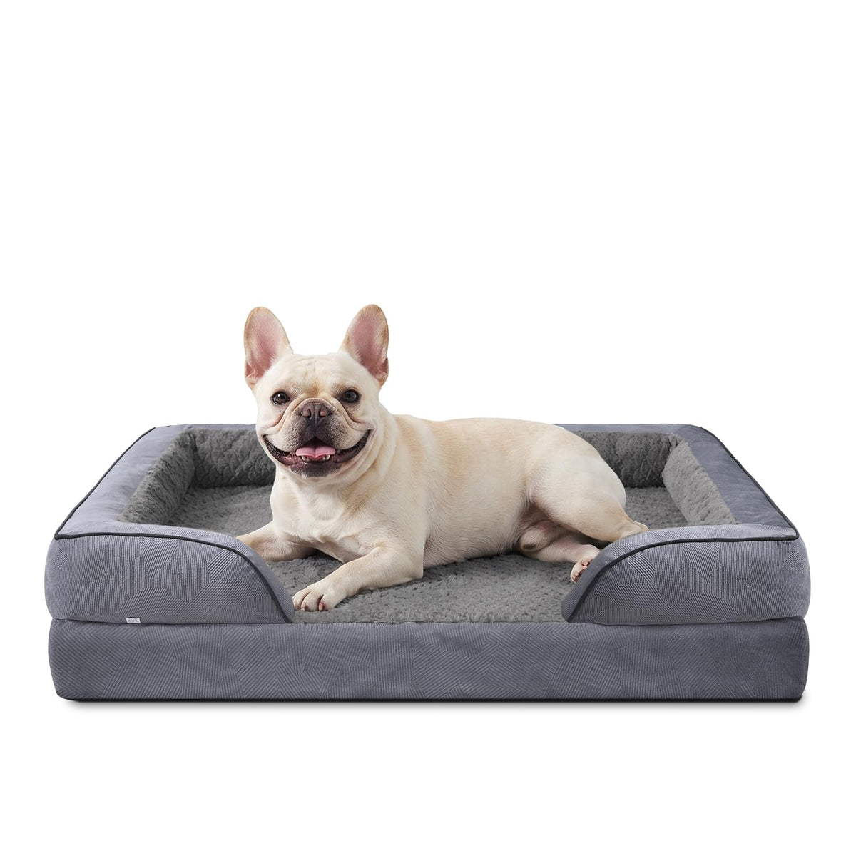 INVENHO Orthopedic Medium Dog Dogs, Egg-Crate Foam Dog Couch with Washable Removable Cover, Waterproof Lining and Nonskid Bottom