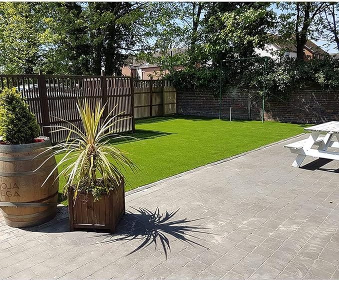 ALTRUISTIC Premium Artificial Grass Drainage Holes & Rubber Backing 70 oz Realistic Synthetic Grass Mat Extra-Heavy & Soft Pet Turf Fake Grass for Dogs or Outdoor Decor (7ft X 82ft)