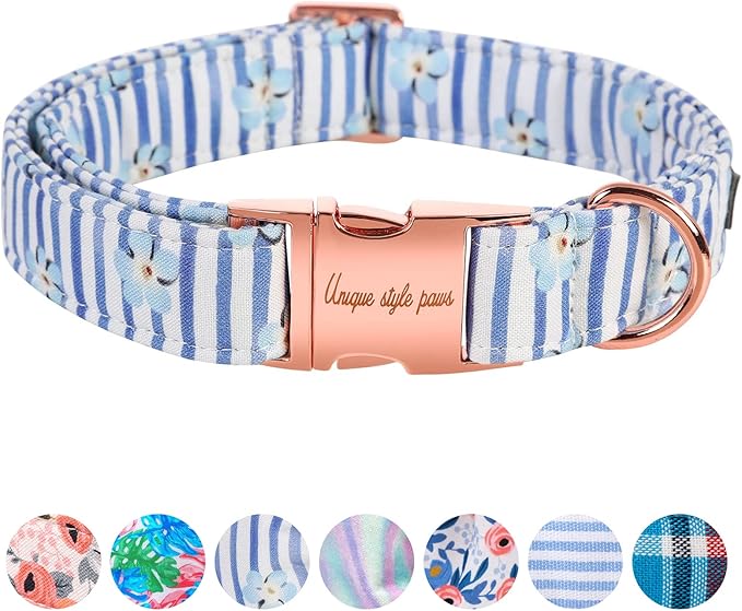 Unique style paws Dog Collar Metal Buckle Collar for Autumn Winter Christmas for Small Medium Large Boys Girls Dogs — S