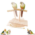 Jevnd Natural Wood Bird Perch Stand Training, Quaker Parrot Toys, Puzzle