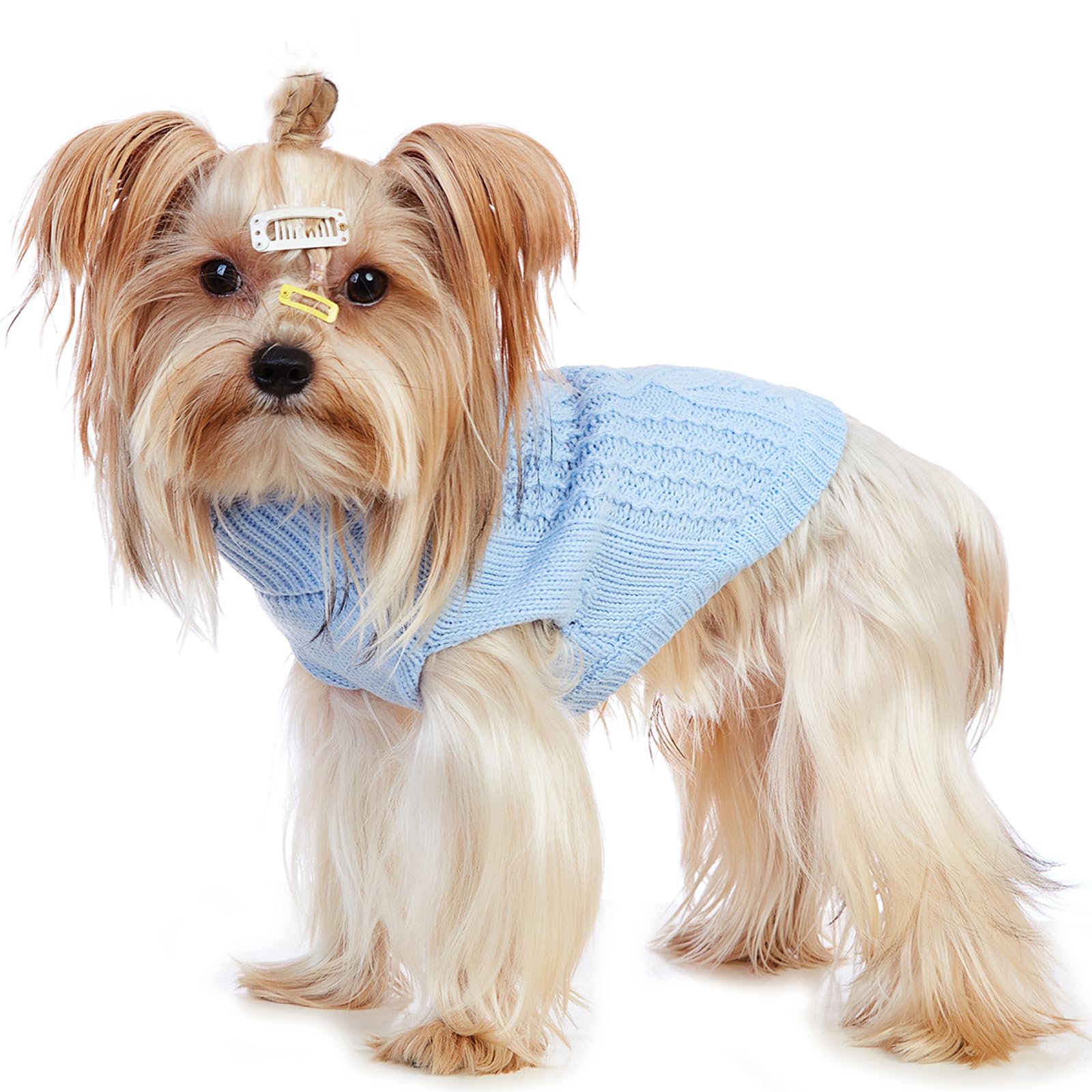 Jnancun Cat Sweater Stretchy,19 Colors,6 Sizes,Snug Winter (Blue, X-Small, Vest)