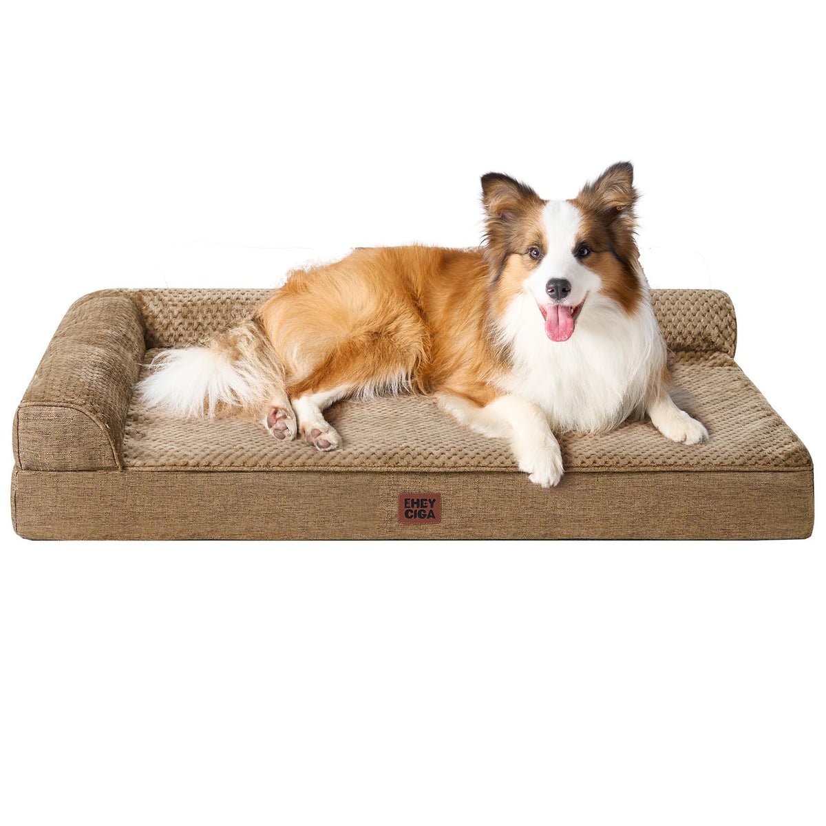 EHEYCIGA Orthopedic Dog Bed Medium Size, Memory Foam Dog Bed, Navy Blue