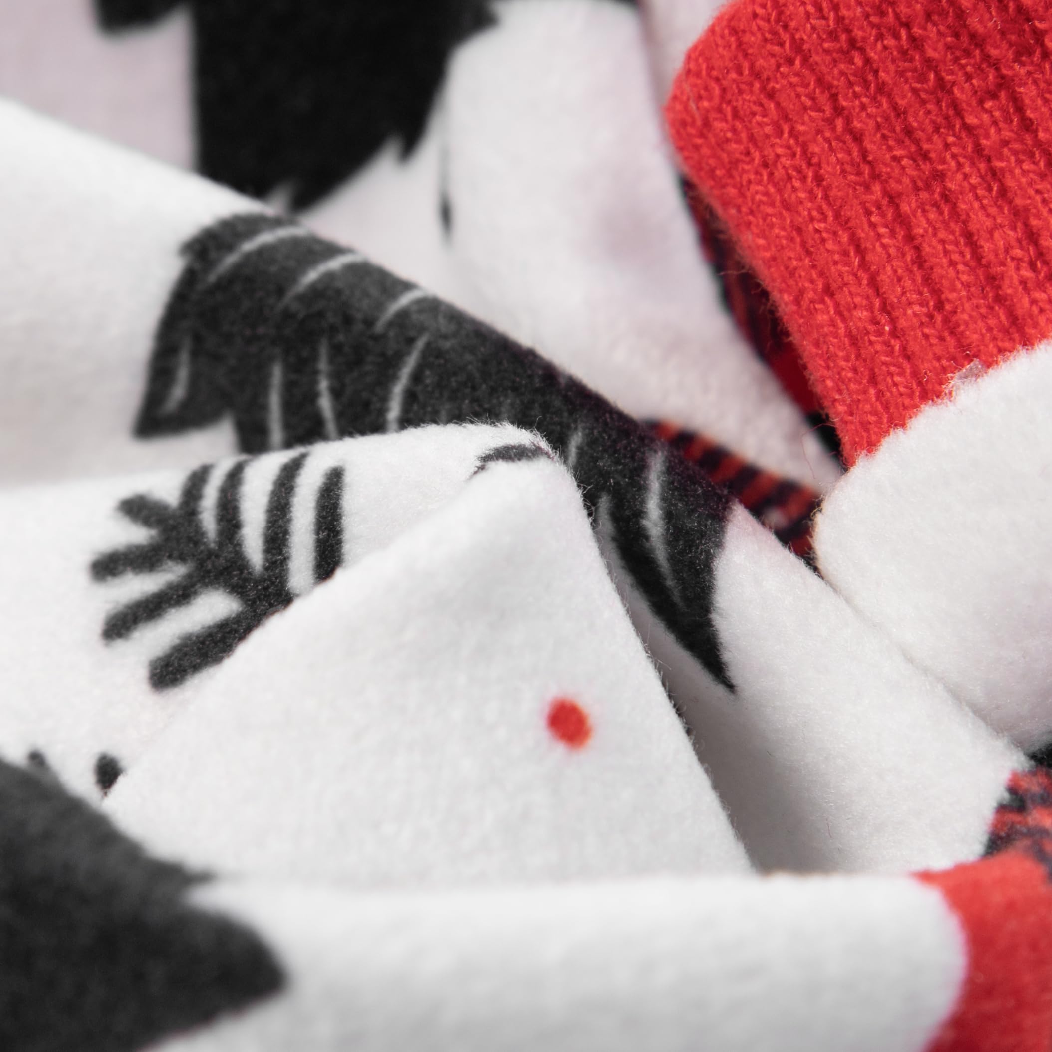 Fitwarm Reindeer Dog Christmas Pajamas, Winter Doggy Clothes for Small Dogs Boy Girl, Fleece Dog Onesie with Feet, Holiday Pet Outfit, Black, White, Red, XXL