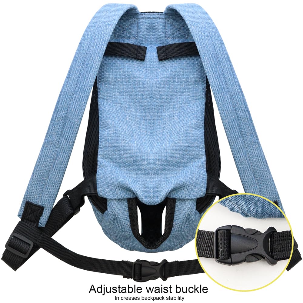 NAIHOD Pet Carrier Backpack, Adjustable Backpack Legs Out Easy-fit Chest Carrier for Medium Dogs Cats Puppies