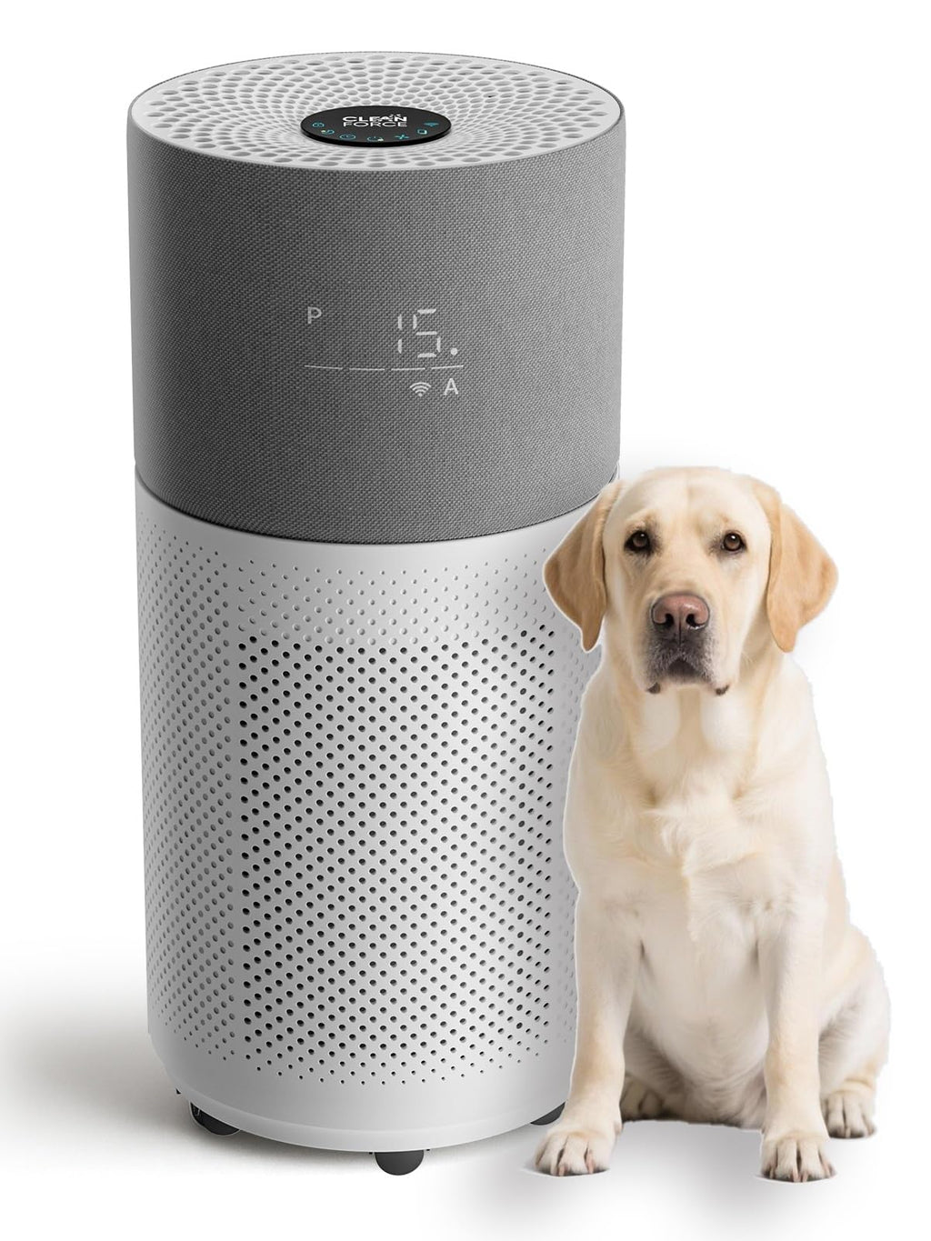 CleanForce Air Purifier for Large Room up to 2,250 ft², H13-Grade HEPA Filtration & Activated Carbon Layer, Captures Dust, Pollen, Smoke & Pet Dander | Smart App & Alexa | Gray, Rainbow Series