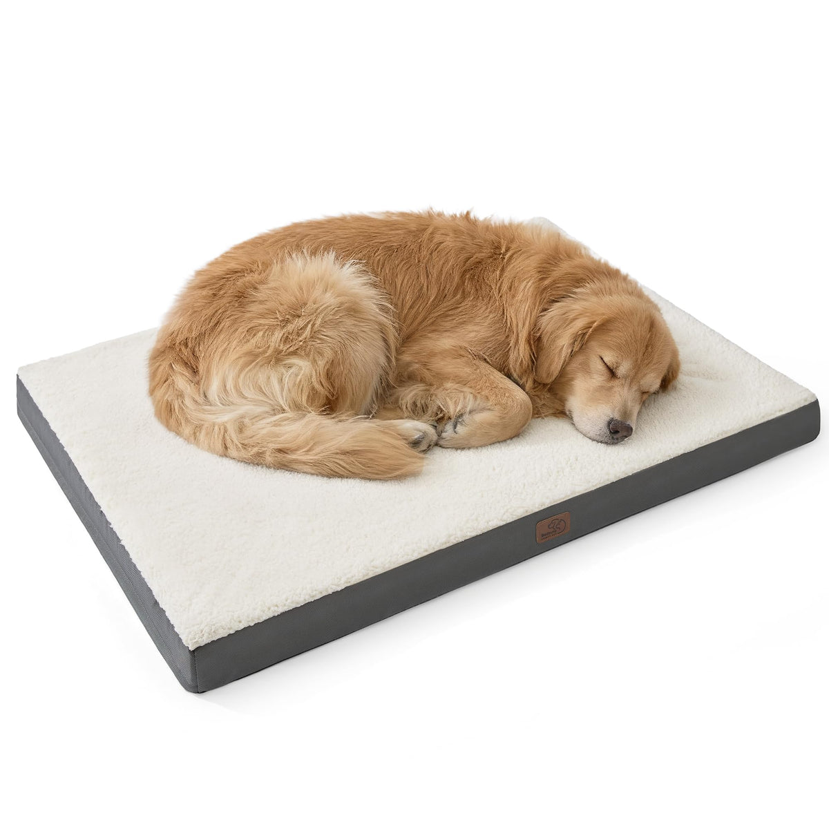 Bedsure Small Dog Bed, Cat Puppy Bed with Comfy Sherpa, 24"x16" Dark Grey