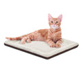 K&H Self-Warming Cat Bed Pad, Self Heating Pad for Outdoor Cat Houses, Warming Mat for Indoor Pet Beds & Furniture, Reversible Blanket, Machine Washable, Small 21 X 17 Oatmeal/ Chocolate