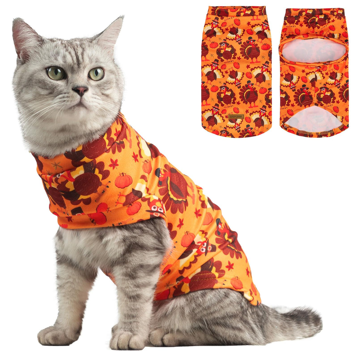 EXPAWLORER Cat Sweater Warm Fleece Pet Clothes for Cats Only