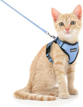 Dooradar Cat Harness and Leash Set, Adjustable and Escape Proof, S