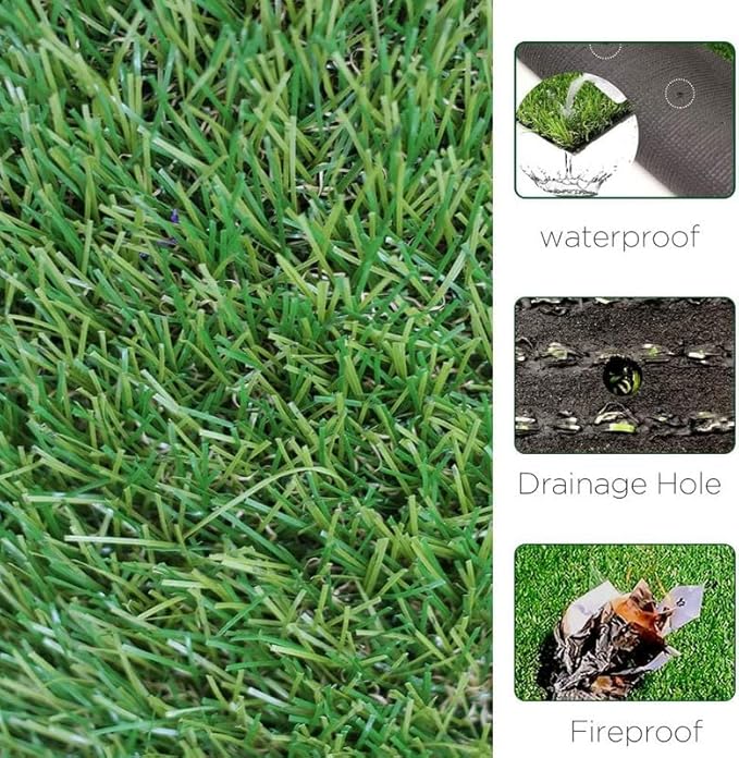 ALTRUISTIC Artificial Grass 11FTX87FT(957 Square Feet), Realistic Fake Grass Deluxe Turf Synthetic Thick Lawn Pet Turf, 1 3/8” Height, Outdoor Decor, Customized