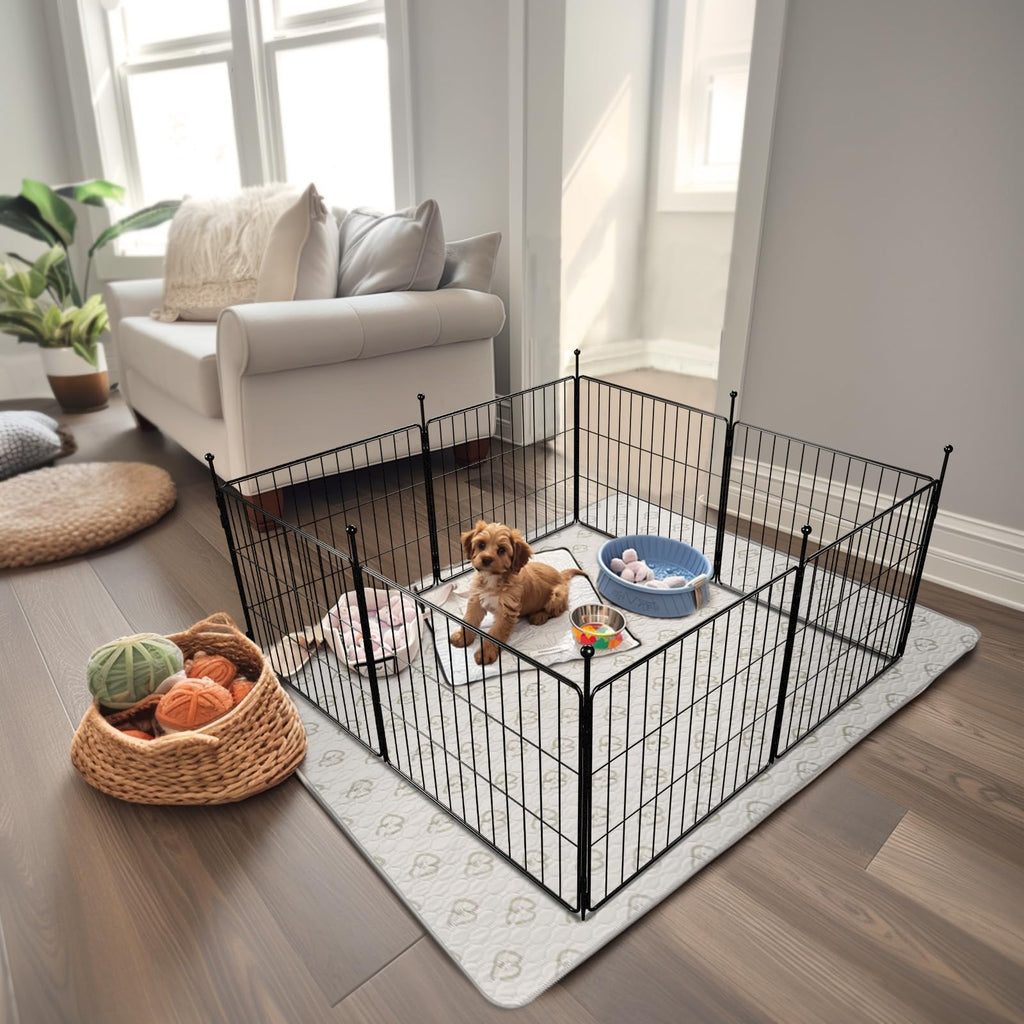 FXW MiniPaws Dog Playpen, Indoor, Yard & RV Camping, 20" H, 8 Panels