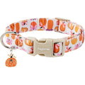 Faygarsle Fall Dog Collar Orange and Pink Pumpkin Pattern for Autumn S