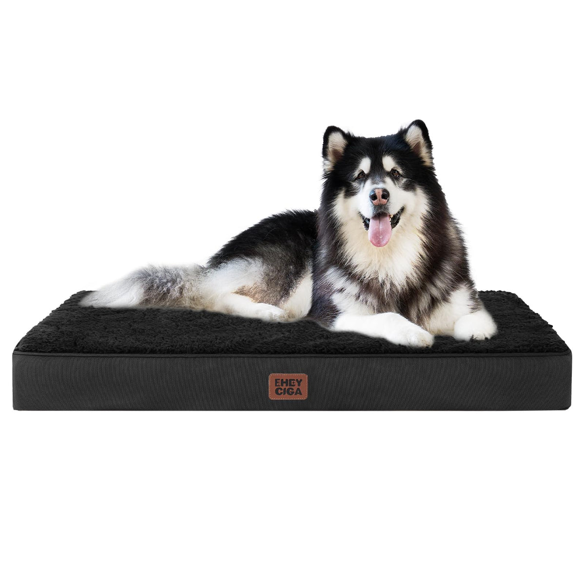 EHEYCIGA Orthopedic Dog Bed Large with Removable Washable Cover, 47IN Beige