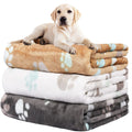 Rezutan 3 Pack Premium Soft Dog Blanket for Medium Dogs Puppy & Cat
