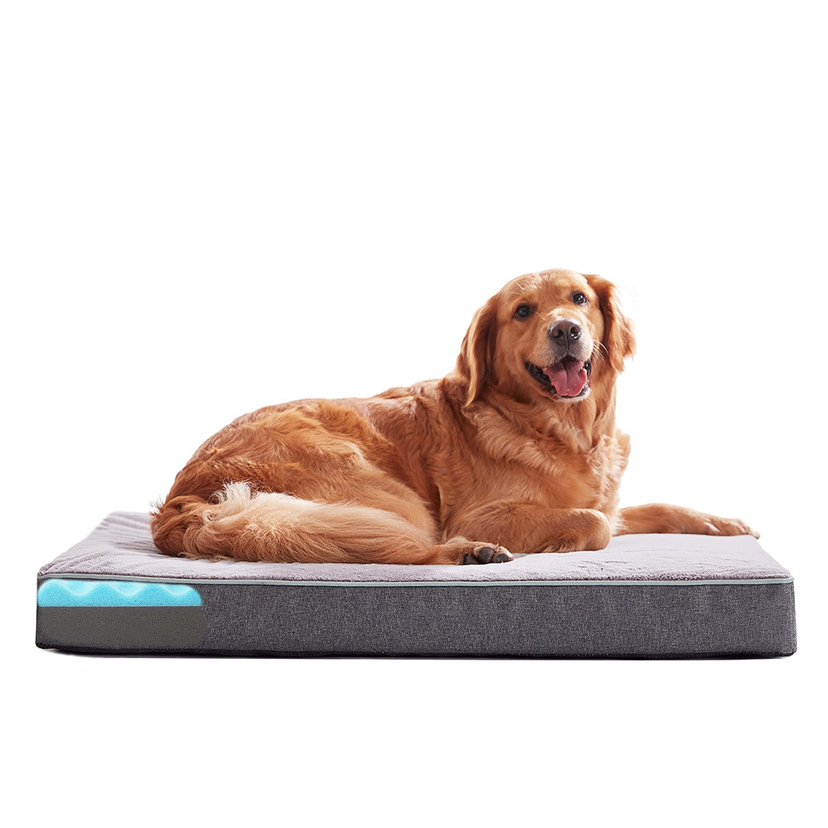 GOHOO PET Orthopedic Memory Foam Dog Bed, Cooling Dog Beds Waterproof Pet Bed for Crate with Removable Washable Cover, L(35inch,65Lbs)