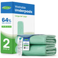 Noovirum Chuck Pads Washable - 34"x52"(Pack of 2) - Reusable Bed Underpads for Adults - Chux Pads for Incontinence - Heavy Absorbency Waterproof Mattress Protector for Elderly, Bedwetting, Postpartum