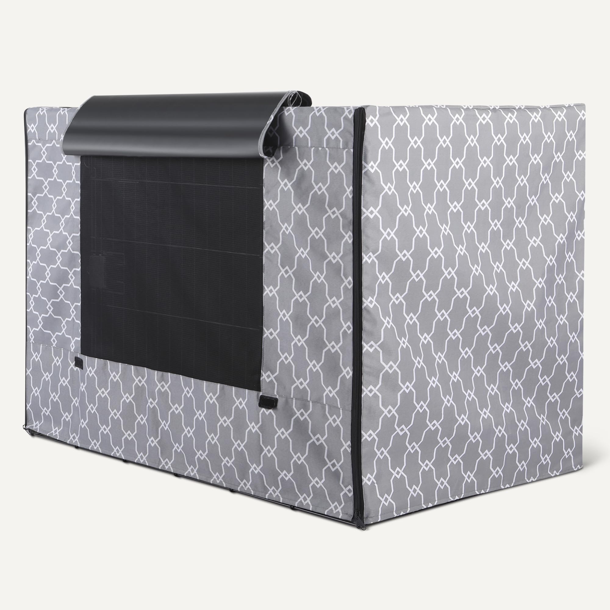 Amazon Basics Dog Cage Cover for 42-inch Wire Crates, Heavy-Duty with Zippered Panels