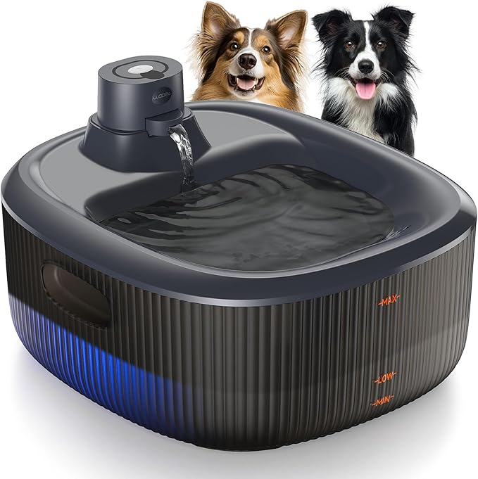 WOPET Dog Water Fountain for Large Dogs, 6L/205oz/1.6Gal Automatic Dog and Cat Water Fountain, Pet Water Dispenser with 6 Filters, Ultra-Quiet Pump, Great for Large Dogs Cats and Multi-Pet Home