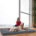 MIHIKK Waterproof Orthopedic Human Dog Bed 75x38 Grey