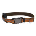 Coastal Pet K9 Explorer Reflective Adjustable Dog Collar - Comfortable Collar for the Outdoors - Durable, Lightweight Accessory with Side-Release Buckle - Campfire Orange, 1" x 18-26"