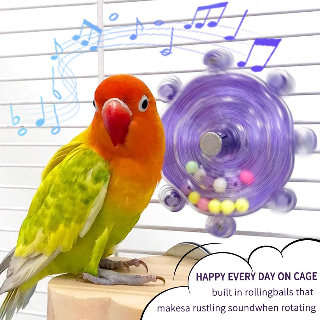 Lovebird Toys, Parakeet Toys for Conures, Small Bird Interactive Training Parrot Cage Bird Accessories, Budgie Toys, Cockatiel Toys,Conure Toys,Small Educational Fun Toy for Parakeets(Purple)
