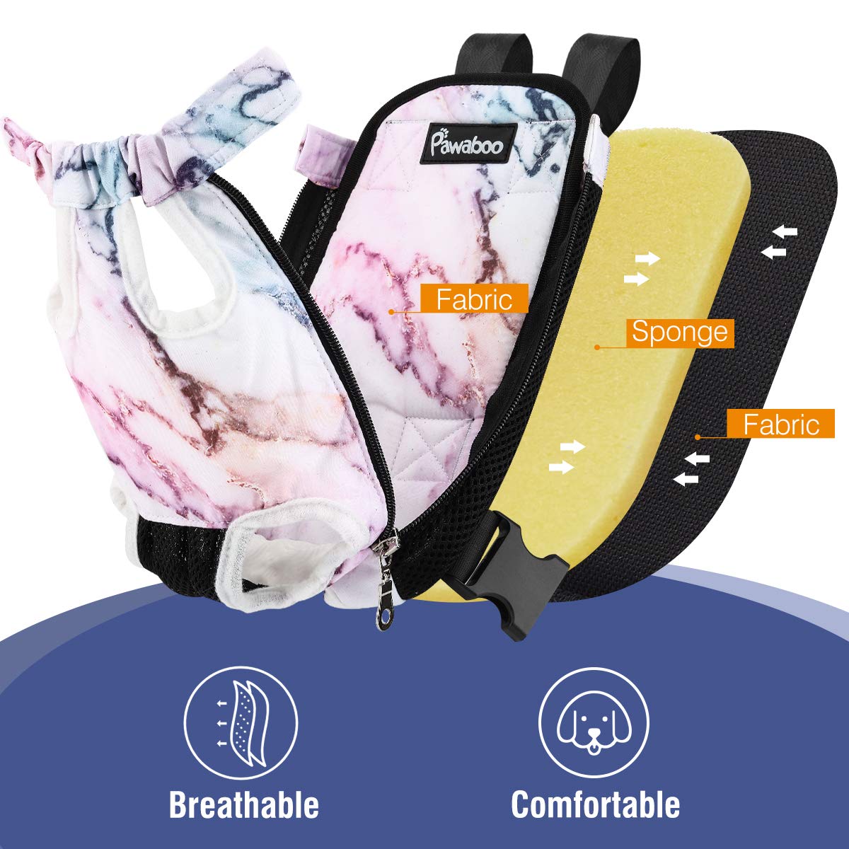 Pawaboo Pet Front Carrier Backpack for Small Medium Dogs
