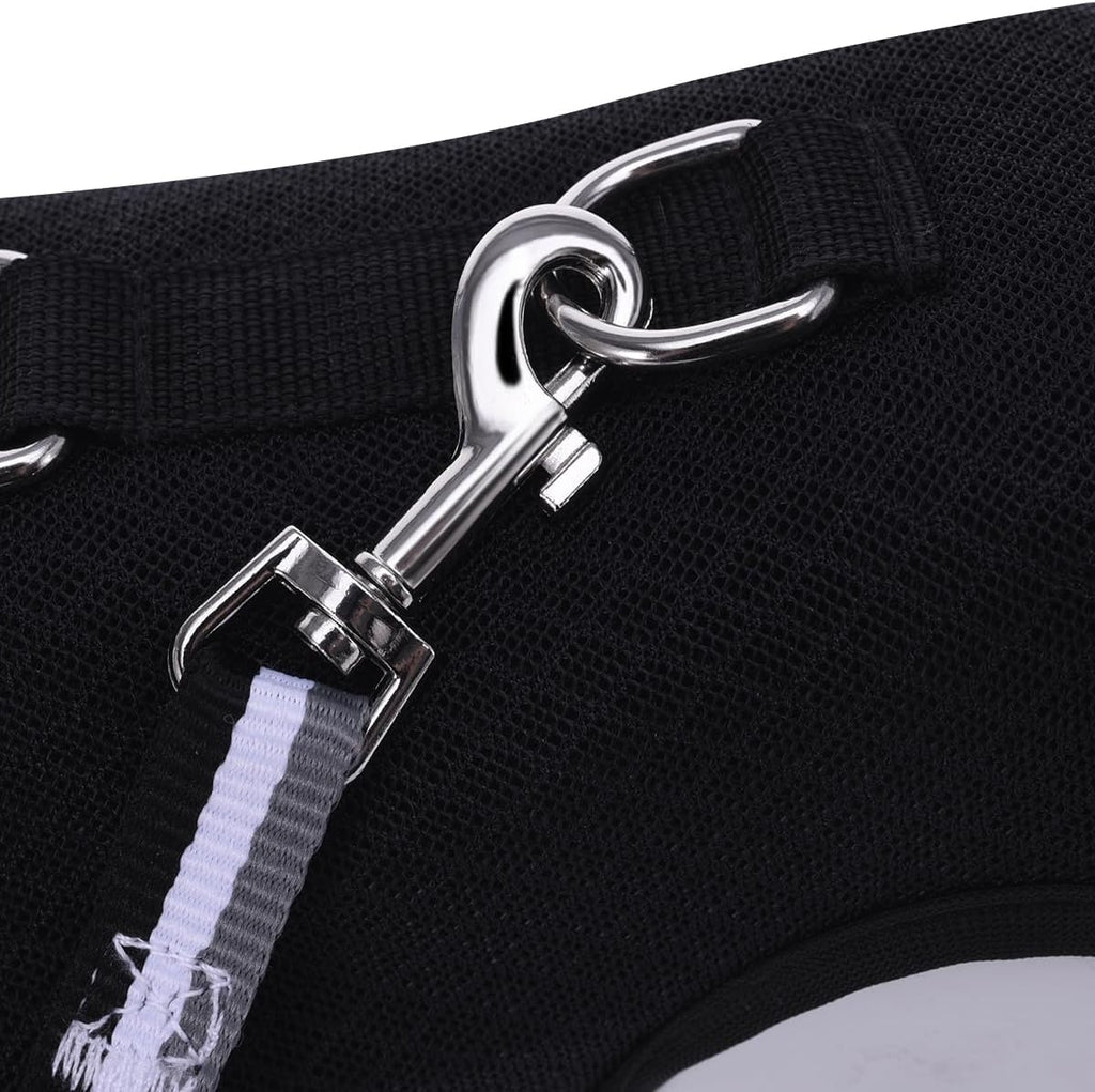 Cat Harness and Leash Set for Walking Escape Proof, Black, Extra Large