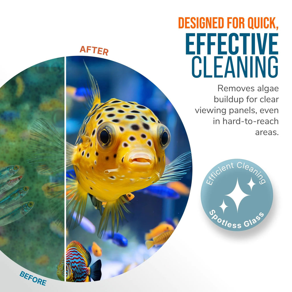 FL!PPER Pico Aquarium Glass Cleaner - Magnetic Fish Tank Cleaner, Scrubber & Scraper, Algae Remover, Aquarium Cleaning Tools