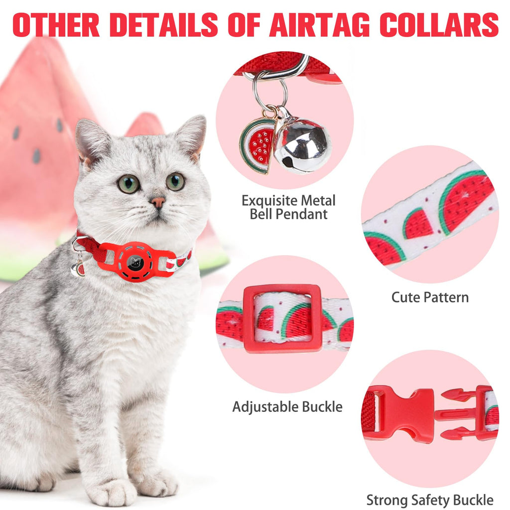 BINGPET AirTag Cat Collar Breakaway, Collar with Airtag Holder and Bell