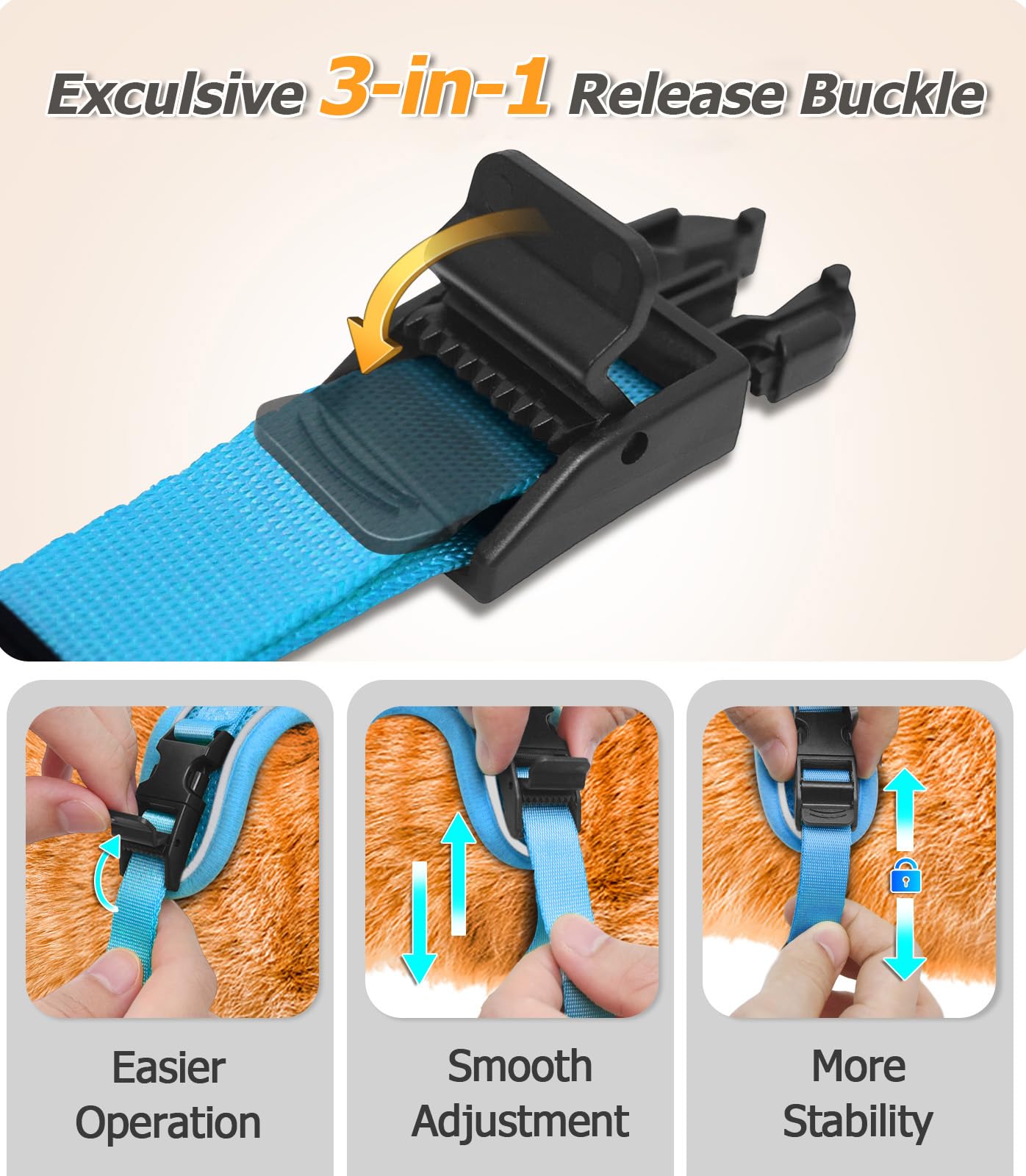 Cat Harness and Leash Set,Escape Proof Kitten Harness,Night Blue