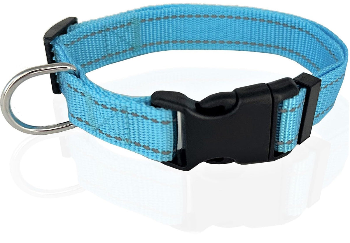 Adjustable Nylon Dog Collar, pet Collar 1 Inch 3/4 Inch 5/8 Inch Wide, for Large Medium Small Dogs (L(1" x 16-23"), Brown)