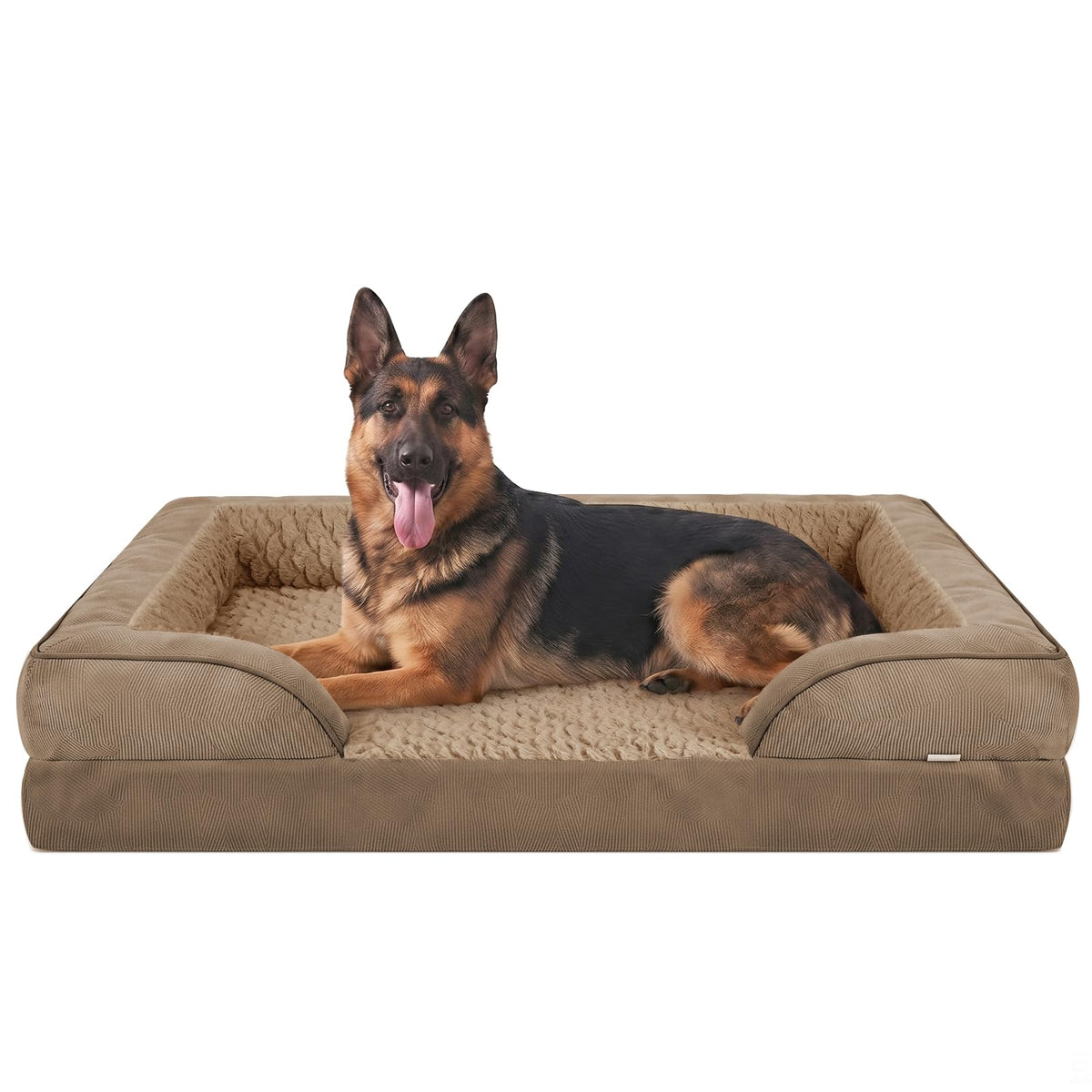 INVENHO Orthopedic Medium Dog Dogs, Egg-Crate Foam Dog Couch with Washable Removable Cover, Waterproof Lining and Nonskid Bottom