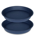 Bleuhome 2 Pack of 16 17 inch Plant Saucer (15 inch Base), 2.3" Depth, Plant Trays for Pots, Plastic Plant Saucers for Indoors, Flower Pot Drip Trays for Planter (17", Blue)