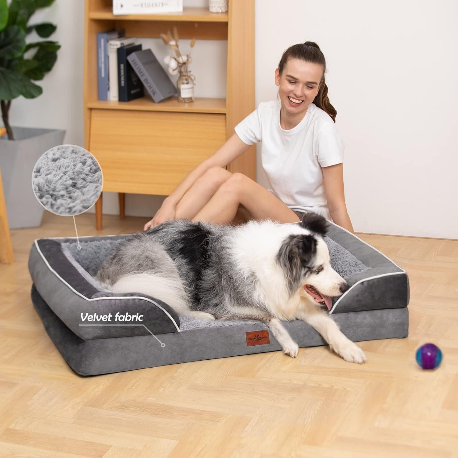 Comfort Expression Waterproof Orthopedic Dog Beds for Extra Large Dog