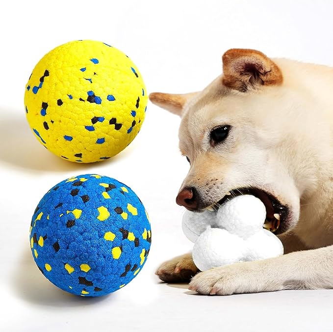 Kimee Dog Balls Tennis Balls Dog Chew Toys for Aggressive Chewers 3.15''