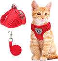 NCMAMA Cat Vest Harness and Leash Set, Escape Proof Kitten Harness Red XS