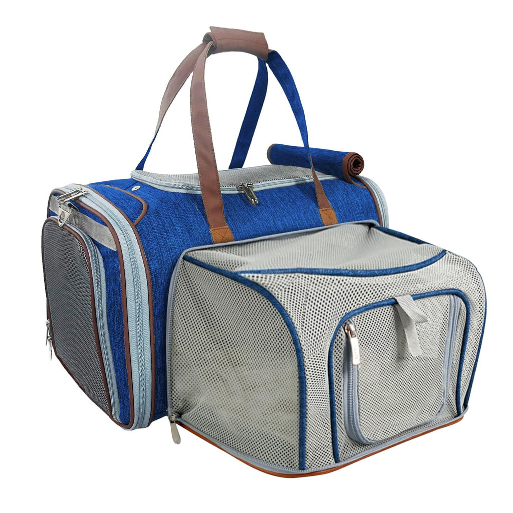 Mr. Peanut's Gold Series Big Apple XL Expandable Pet Carrier V3.0 (Deja Blue)