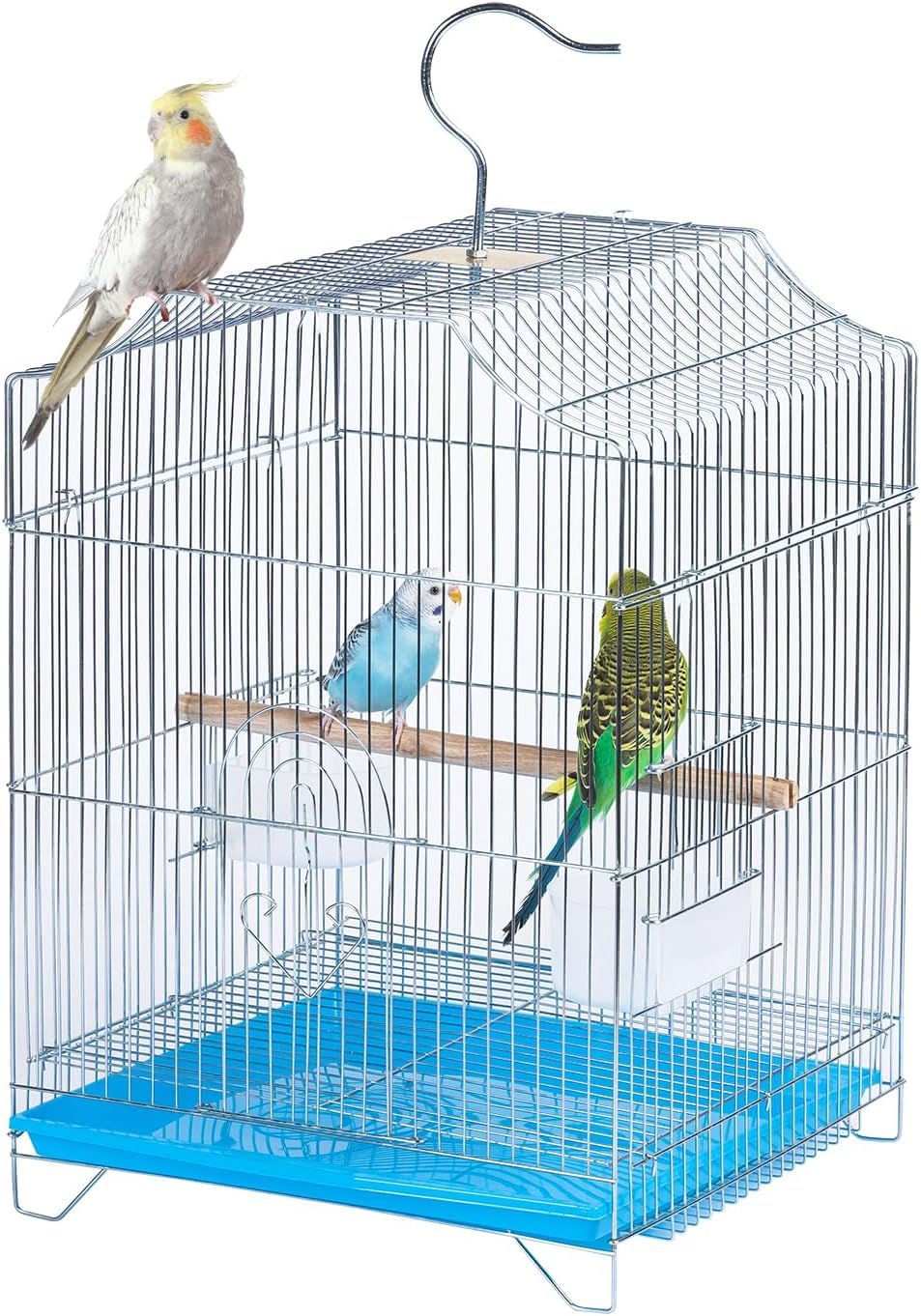 Small Bird Cage, Lightweight Hanging Travel Cage with Removable Tray