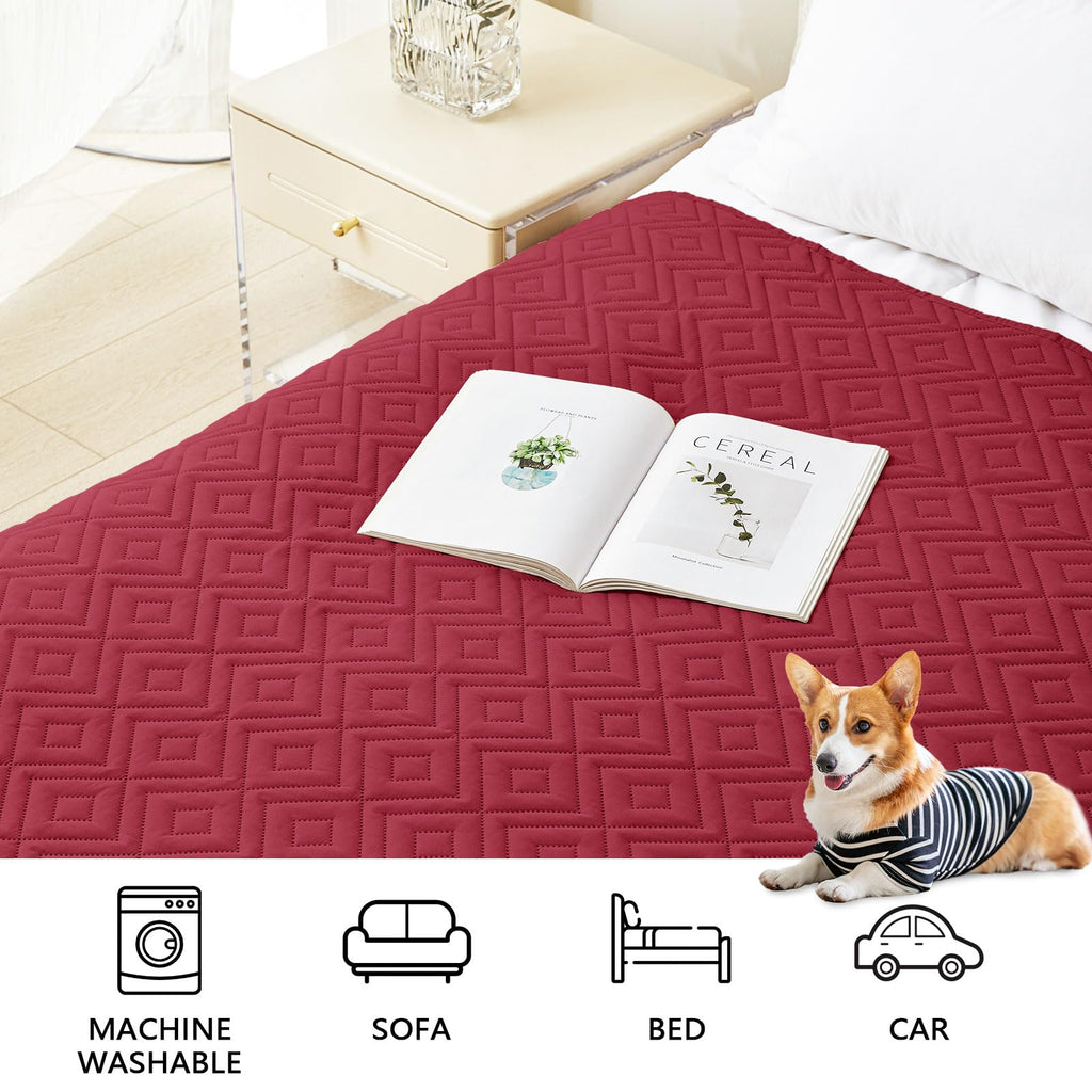 hyha Waterproof Reversible Dog Blanket, Pet Blanket for Sofa Couch