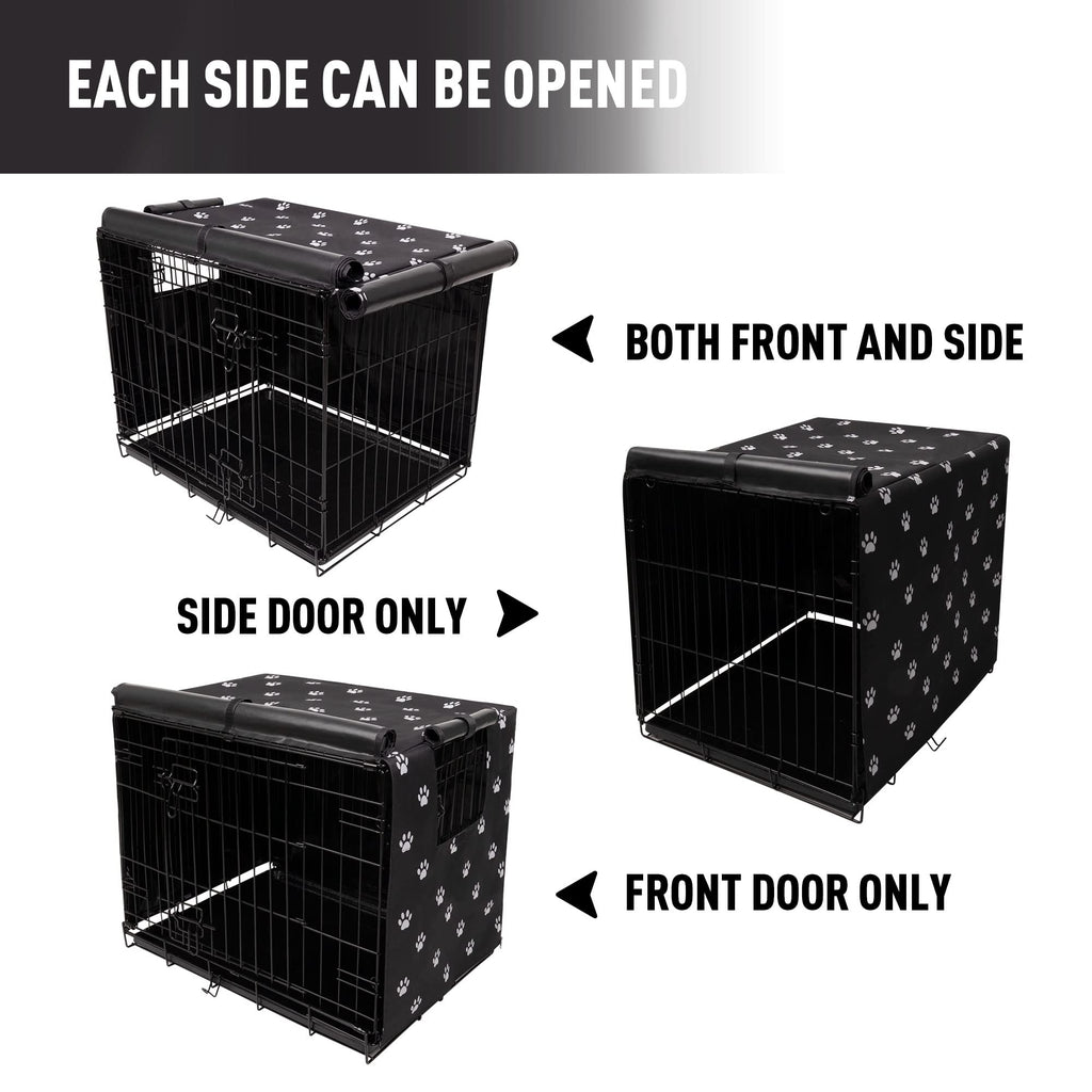 Pet Prime Dog Crate Cover for Wire Cages 24 30 36 42 48 Inch Outdoor Pet Kennel Cover Machine Wash & Dry (Cover Only) (36 Inch Crate Cover (36"x23"x25"))