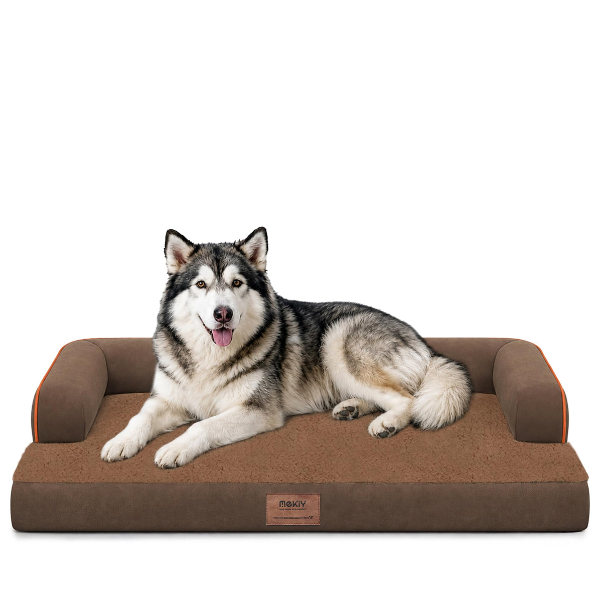 MEKIY Orthopedic Waterproof Dog Bed with Bolster for Extra Large Size Dogs