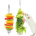 Jevnd 2Pcs Rat Enrichment Toys, 304 Stainless Steel Holder for Fruit Veggie