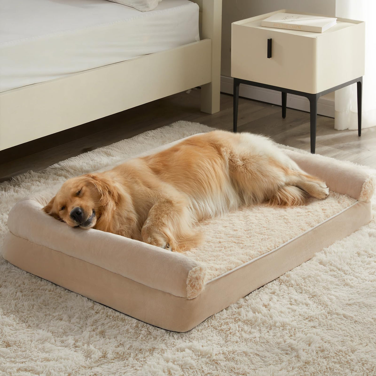 BFPETHOME Orthopedic Washable XLarge Dog Bed for Senior Dog Cozy Sleep
