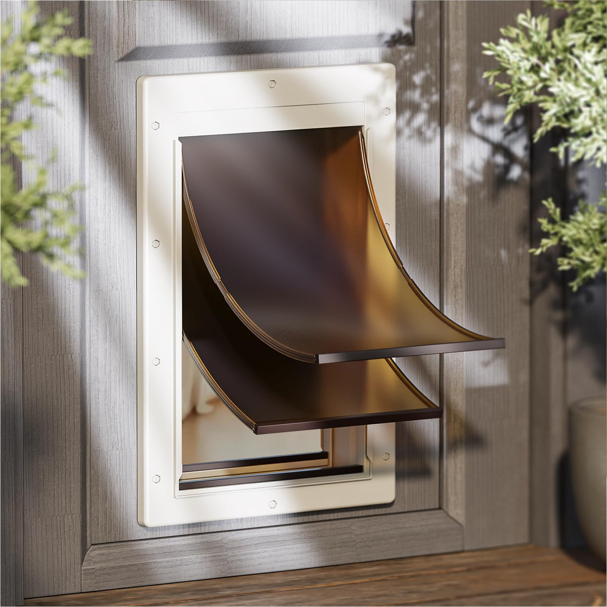 PETCOMING Medium Dog Door for Door, Pets Up to 45 lb